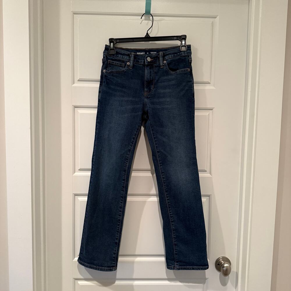 Old Navy Boys Jeans Straight Leg Adjustable Waist 12